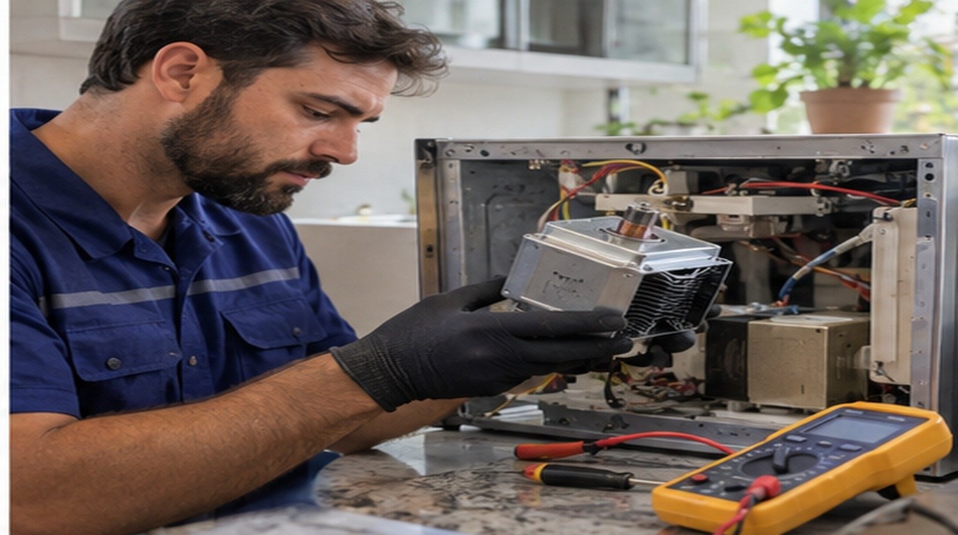 Conserto de micro-ondas em Praia Grande‑SP: troca do magnetron